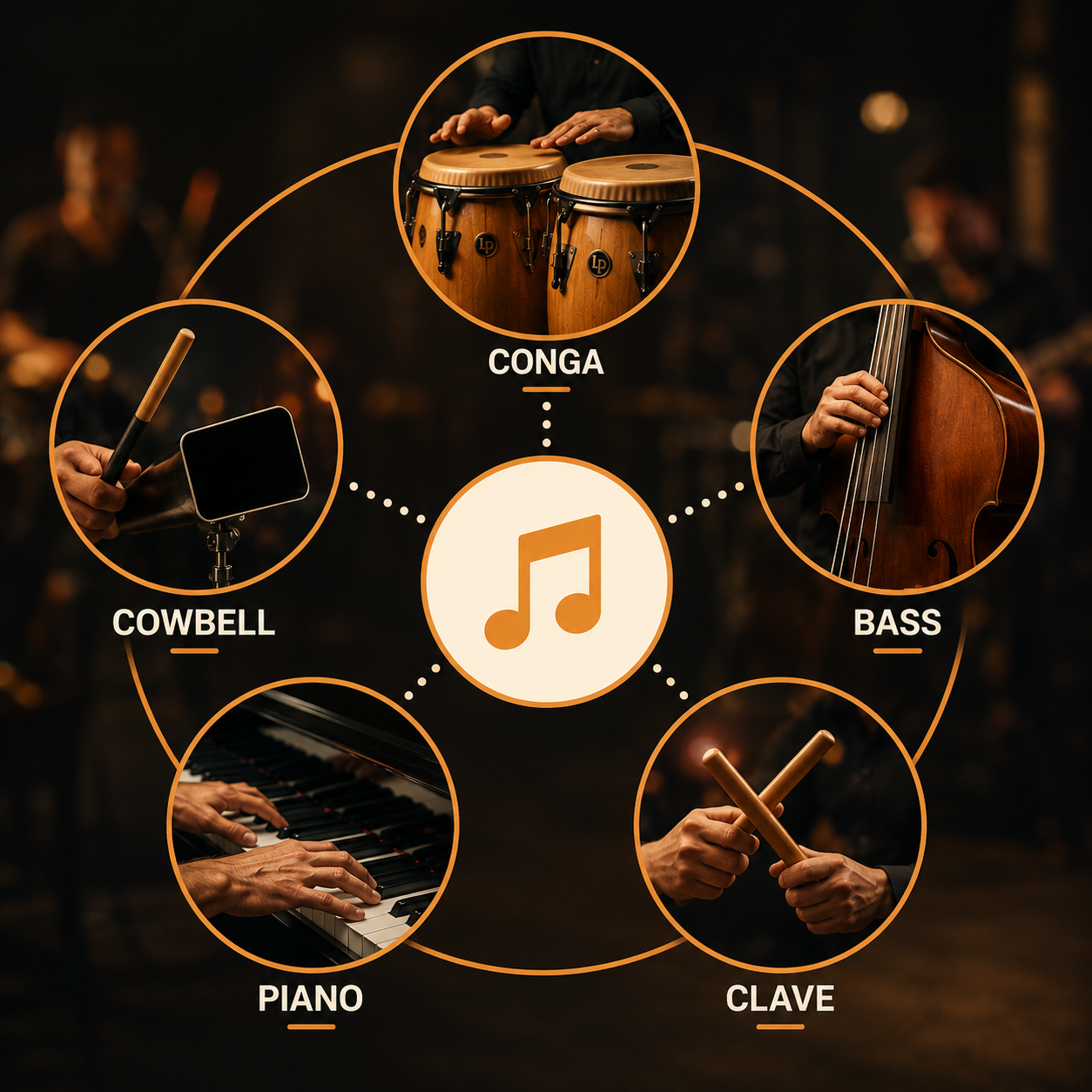 Rhythm Section Of Salsa
